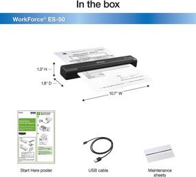 img 1 attached to 📸 Epson ES-50 Portable Sheets Document Scanner for PC and Mac - Workforce Edition