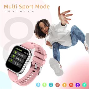 img 2 attached to 📱 OUTUVAS Smart Watch: IP67 водонепроницаемый фитнес-трекер для плавания для Android и iOS телефонов - измерение пульса, мониторинг сна и 8 режимов спорта включены (Серебро)