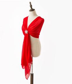 img 2 attached to Womens Chiffon Scarve Evening Dresses