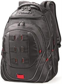 img 4 attached to Samsonite Tectonic PFT Laptop Backpack 17-Inch: Stylish Black/Red Design