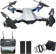 📷 1080p hd fpv live video camera drones – fcoreey rc wifi quadcopter with gravity sensor mode, headless mode, 3d flips, gesture control, one key function – includes carrying bag and 2 batteries logo