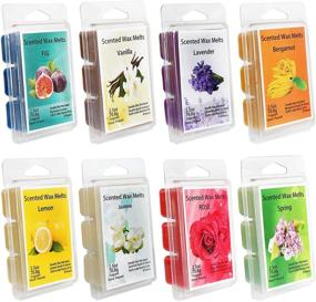 img 4 attached to 🕯️ YIHAN Scented Wax Melts - 8-Pack (2.5 oz) Variety Wax Warmer Cubes/Tarts - Jasmine, Rose, Bergamot, Fig, Vanilla, Lemon, Spring, Lavender