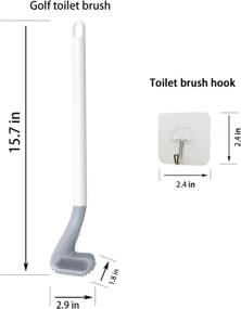 img 1 attached to 🏌️ Golf Toilet Brush - Golf Club Shaped Silicone Bathroom Cleaning Brush with Long Handle, No Dead Corners, 1 Piece