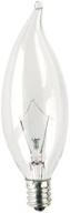💡 bulbrite 10w krystal touch ca8 chandelier bulb, dimmable candelabra screw base (e12), warm white light bulb - pack of 1 logo
