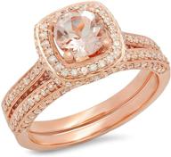 💍 dazzlingrock collection morganite diamond engagement women's jewelry: brilliant sparkles for a captivating wedding ring logo