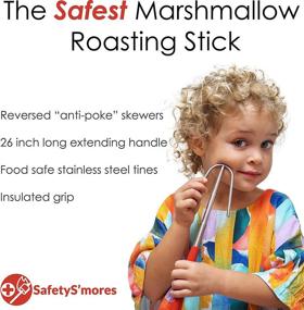 img 3 attached to 🔥 Top-Rated S'Mores Roasting Stick - Ultimate Safety for Kids - Campfire Skewers for Roasting Marshmallows and Hotdogs (Set of 4)