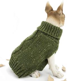 img 2 attached to 🐶 Apetian Dog Sweater | Winter Dog Coat for Cold Weather | Dog Knitwear Clothing (Size S, Green)