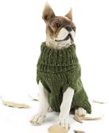 🐶 apetian dog sweater | winter dog coat for cold weather | dog knitwear clothing (size s, green) логотип