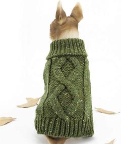 img 3 attached to 🐶 Apetian Dog Sweater | Winter Dog Coat for Cold Weather | Dog Knitwear Clothing (Size S, Green)