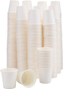 img 4 attached to 🥤 Nicunom 400 Count White Paper Bath Cups - Small 2 oz Disposable Cups for Bathroom, Espresso, Mouthwash - Coffee, Water, Tea, Juice