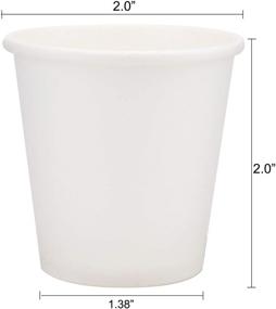 img 3 attached to 🥤 Nicunom 400 Count White Paper Bath Cups - Small 2 oz Disposable Cups for Bathroom, Espresso, Mouthwash - Coffee, Water, Tea, Juice