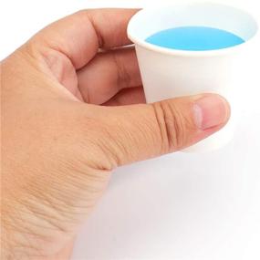 img 1 attached to 🥤 Nicunom 400 Count White Paper Bath Cups - Small 2 oz Disposable Cups for Bathroom, Espresso, Mouthwash - Coffee, Water, Tea, Juice