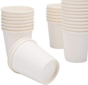 img 2 attached to 🥤 Nicunom 400 Count White Paper Bath Cups - Small 2 oz Disposable Cups for Bathroom, Espresso, Mouthwash - Coffee, Water, Tea, Juice