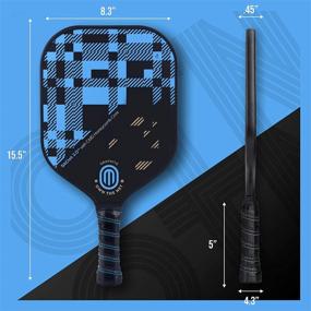 img 1 attached to 🥒 USA-Based Brand, Premium Pickleball Paddle Set with Patented Carbon Fiber Graphite - Includes 2 Paddle Covers, 2 Outdoor Balls, and Carry Bag - OWN THE NET Pickleball Paddles