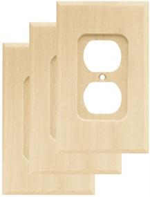 img 4 attached to 🧱 Franklin Brass W10397V-UN-C Square Single Duplex Outlet Wall Switch Plate/Cover, 3 pack, Unfinished Wood, 3 Count - Superior Quality and Style