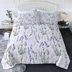 img 4 attached to BlessLiving Lightweight Comforter Watercolor Botanical