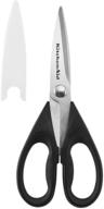 ✂️ kitchenaid all purpose shears: versatile 8.72-inch black scissors with protective sheath logo