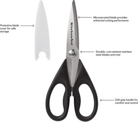 img 2 attached to ✂️ KitchenAid All Purpose Shears: Versatile 8.72-Inch Black Scissors with Protective Sheath