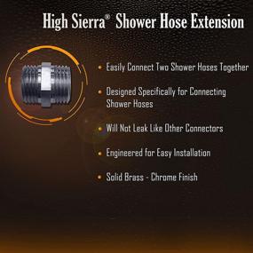 img 4 attached to 🚿 Extend Your Shower with Ease: Solid Brass Shower Hose Extension & Extender - Connect Two Hoses Together Effortlessly!