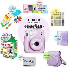 img 3 attached to Fujifilm Instax Mini 11 Instant Camera - Lilac Purple (16654803) 2X Fujifilm Instax Mini Twin Pack Instant Film (40 Sheets) Protective Case Photo Album - Instax Mini 11 Accessory Gift Bundle