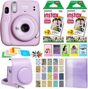 img 4 attached to Fujifilm Instax Mini 11 Instant Camera - Lilac Purple (16654803) 2X Fujifilm Instax Mini Twin Pack Instant Film (40 Sheets) Protective Case Photo Album - Instax Mini 11 Accessory Gift Bundle