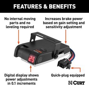 img 2 attached to Curt 51120 Discovery Time-Delay Electric Trailer Brake Controller: Enhanced Control for Towing Efficiency