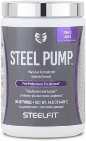 img 4 attached to 🍇 SteelFit Steel Pump: Power-Up Your Workout with No Crash, Jitters, or Limits - Grape Soda Pre Workout Supplement - Energy, Endurance, Focus & Pumps - 30 Servings