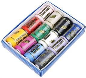 img 4 attached to 🧵 All-Purpose Premium Quality Polyester Sewing Thread: 12 Colorful Spools for Sewing Machines