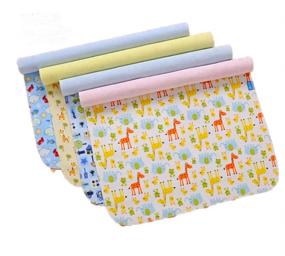 img 4 attached to Monvecle 4pcs Pack Baby Infant Waterproof Cotton Changing Pads Washable Reusable Diapers Liners Mats (4pcs Pack-18x12)