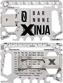 img 3 attached to 🔧 BAR NONE Xinja: Ultimate 50-in-1 Credit Card Multitool Wallet for Extreme Everyday Carry - Ninja EDC Gerber Leatherman Knives, Money Clip, Slim Wallets, and more!