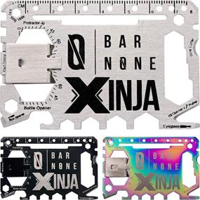 img 4 attached to 🔧 BAR NONE Xinja: Ultimate 50-in-1 Credit Card Multitool Wallet for Extreme Everyday Carry - Ninja EDC Gerber Leatherman Knives, Money Clip, Slim Wallets, and more!