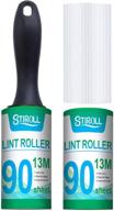 🐾 stiroll lint rollers for pet hair, extra sticky value pack with 1 roller and 2 refills (total 180 sheets) logo