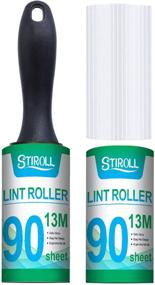 img 4 attached to 🐾 STIROLL Lint Rollers for Pet Hair, Extra Sticky Value Pack with 1 Roller and 2 Refills (Total 180 Sheets)