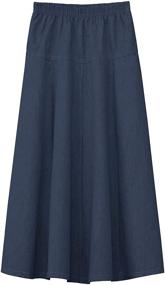 img 2 attached to 👗 BabyO GIRLS Ultra Lightweight Denim Girls' Clothing: Perfect Skirts & Skorts for Little Fashionistas!