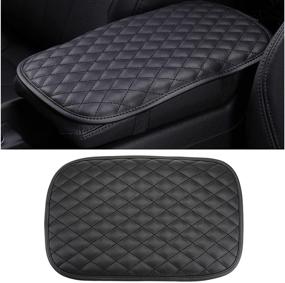 img 4 attached to 🚗 Waterproof PU Leather Car Armrest Seat Box Cover Protector – BLAU GRUN Auto Center Console Pad (11.4"x7.9") for Universal Fit in Most Vehicles, SUVs, Trucks, and Cars