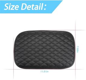 img 3 attached to 🚗 Waterproof PU Leather Car Armrest Seat Box Cover Protector – BLAU GRUN Auto Center Console Pad (11.4"x7.9") for Universal Fit in Most Vehicles, SUVs, Trucks, and Cars