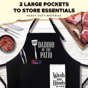 img 2 attached to 👨 Men's Cooking Apron, Grill Apron for Him - Unique Grilling Gifts for Dad - Aprons for Men, Hilarious Apron, Dad's Birthday Gifts, Funny Men's Grill Apron, Hilarious Aprons for Men, Amusing Gifts for Dads