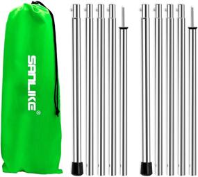 img 4 attached to 🏕️ Versatile Adjustable Tent Poles Set - Durable Stainless Steel Rods for Tents and Tarps, Lightweight Replacements for Camping, Backpacking, Hiking