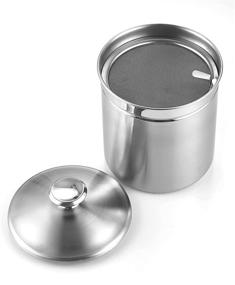 img 1 attached to 🔥 Cook N Home 3.5 Quart Specialty Oil Grease Storage Can with Strainer - Steel, Model No. 2651