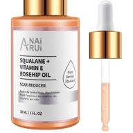 🌹 scar-reducing squalane + vitamin e rosehip oil facial moisturizer: hydration and reduction of acne scars, stretch marks, wrinkles - for softer, smoother skin | 1 fl. oz. logo