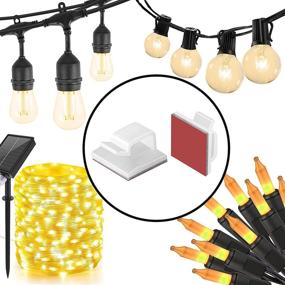 img 1 attached to 🔧 Upgraded Adhesive Outdoor Light Clips- 30PCS Heavy Duty Large Hooks for Outdoor String Lights- Improved SEO