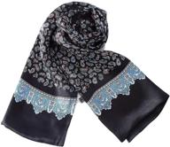 🖤 стильный шелковый шармус шарф в классическом черно-белом цвете логотип