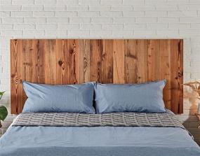 img 3 attached to 🛏️ Vintage Farmhouse King Size Headboard: Reclaimed Barnwood Wall Mount Panels – Rustic Chic Bedroom Furniture