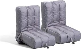 img 4 attached to 🪑 Ultimate Comfort and Convenience: Big Joe 2 Pack Grab & Go Bean Bags in Steel Gray Smartmax