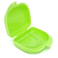 🦷 genco green dental retainer case with vent holes - orthodontic container for retainers, aligners & night-guards. small, durable & seo-friendly! logo