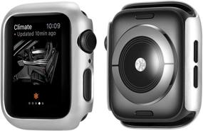 img 3 attached to 🕒 Leotop Apple Watch Series 6 5 4 SE Case - Ultra-Thin Bumper Protector, Lightweight and Shockproof - Matte Frame Compatible - Silver, 40mm