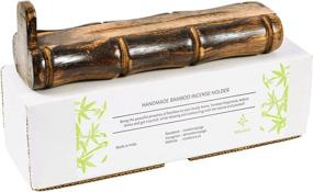 img 1 attached to 🎍 Bamboo Incense Holder: Handmade Stick Burner & Craft Storage Box - Ash Catcher for Sticks, Ideal for Meditation - Brown