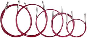 img 2 attached to 🧶 Enhance Your Knitting Experience with Addi Click Lace Cords and Connector - Set of 5