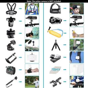 img 3 attached to 📸 Versatile 53-In-1 Action Camera Accessory for GoPro Hero 8/7/6/5 & More: Neewer, Apeman, DJI OSMO, SJ6000, DBPOWER, AKASO, VicTsing & More Brands Supported!