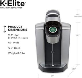 img 1 attached to ☕ Keurig K-Elite Coffee Maker: Single Serve K-Cup Pod Brewer with Iced Coffee Capability - Brushed Silver